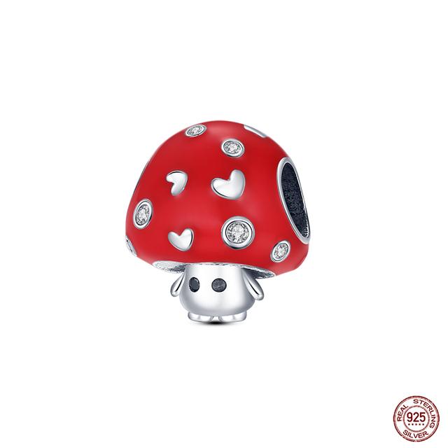 New 925 Sterling Silver Red Color Series Heart Shape Charms Beads Lucky Jewelry Gifts