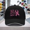 Pink Ribbon Charity Adjustable Baseball Cap for Weddings Parties Festivals Bachelorette Multiple Colors