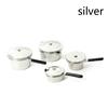 Puppenhaus Miniatur 1:12 Mini Topf Set Diy Puppe Haus Küche Möbel Zubehör Rot Silber Suppe Braten Milch Pan Dropshipping