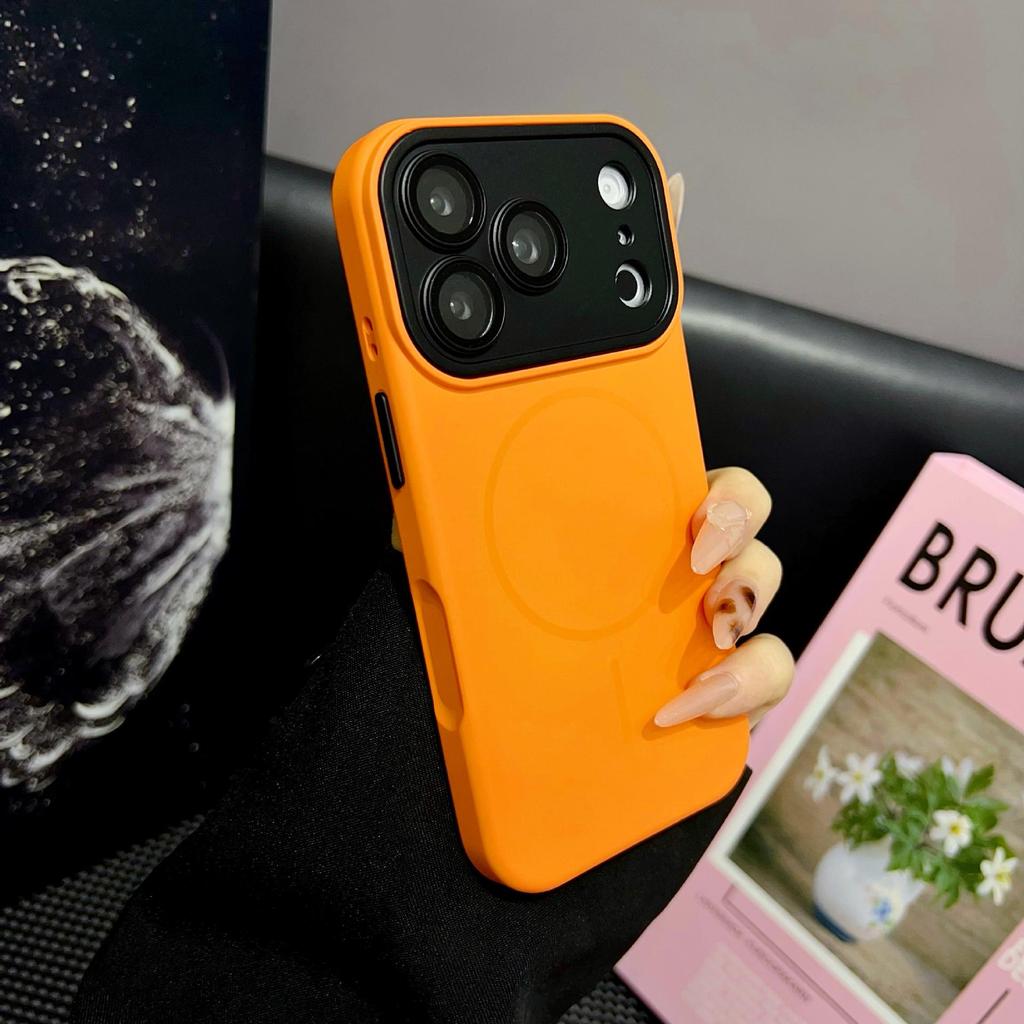 Color Block Instant Lens Case for iPhone 16 Pro Max & Apple 17, Liquid Silicone Matte for iPhone 14/15