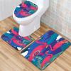 Flamingo Bathroom Toilet Three-Piece Floor Mat Doormat Bathroom Carpet