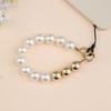 Pearl Chain Transparent Bear Shaped Pearl Clip Leather Chain Mobile Phone Rope Mobile Phone Chain