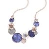 Color Painting Oil Rose Necklace Geometric Hollow Rose Lady High Sense Spring Color Necklace