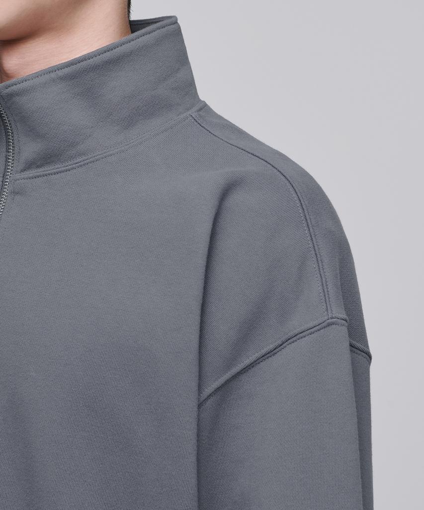 MUSINSA STANDARD Oversized Half Zip Sweatshirt [Gray]