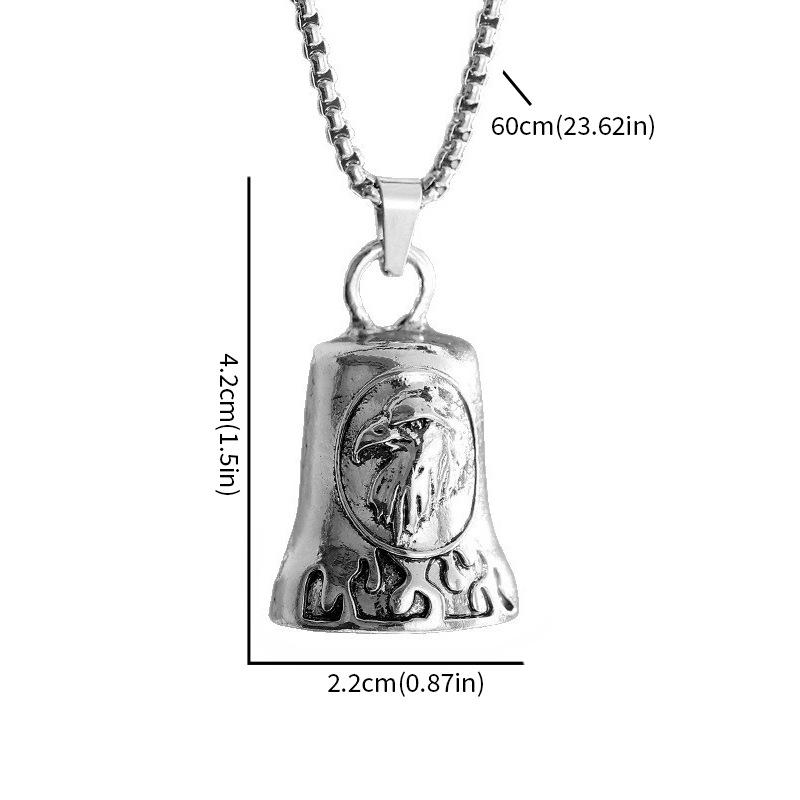 

Retro and Simple Heart-shaped Wing Bell-shaped Alloy Pendant, Versatile and Fashionable, Perfect for Personalizing Your Look. Eagle Bell