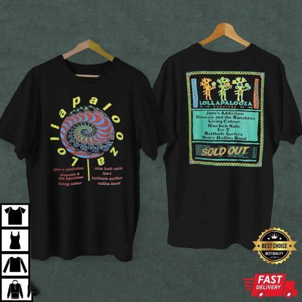 Lollapalooza 1991 Music Festival Tour T-Shirt Unisex T-Shirt XXXXL