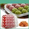 Boule de Riz Multifonction Boulette de Viande Moule Bricolage Couvercle Transparent Plateau de Fabrication de Boulettes de Viande Rouge