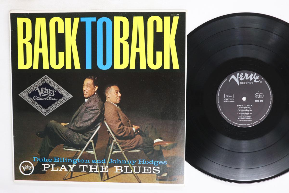 Виниловая пластинка DUKE ELLINGTON JOHNNY HODGES Back To Back 2332046 VERVE RECORDS Германия Джаз Б/у