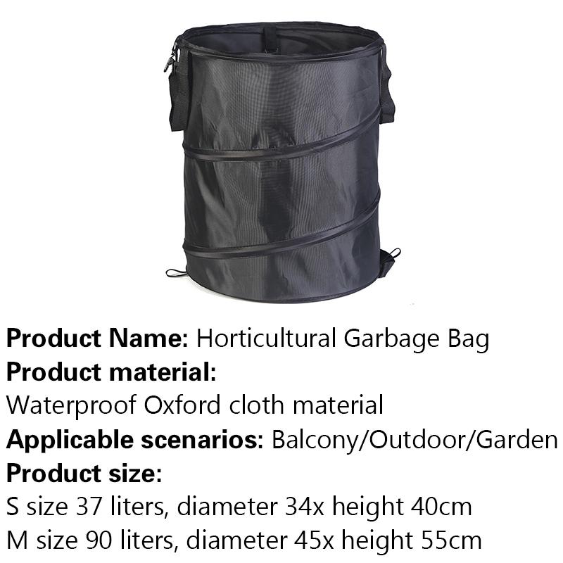 Outdoor Portable Trash Can With Clip Collapsible Waterproof With Carrying Handle