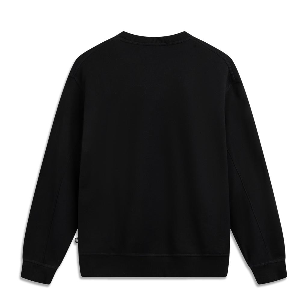 Li Ning Basketball Series Letter Rundhals Vielseitiges Atmungsaktives Lockeres Sweatshirt Herren Sweatshirt AWDVH95-3