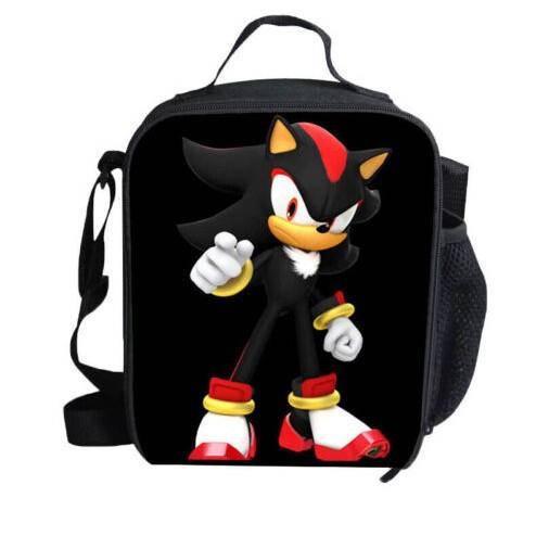 Sonic Lunch Bag Student Picnic Bag Oxford Cloth Cartoon Printed Portable Lunch Box Bag