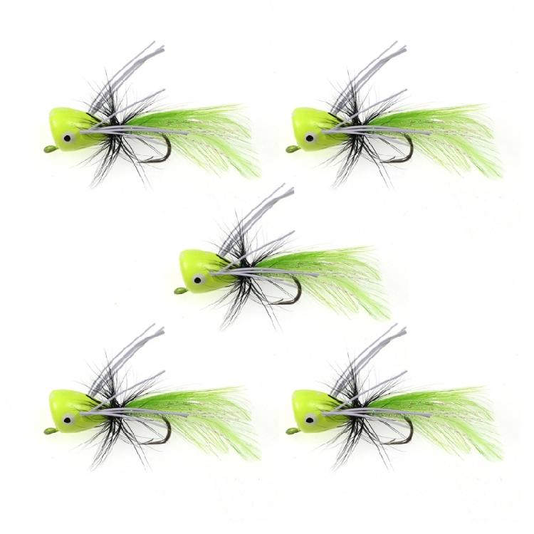 Fly Fishing Popper with Hook Fly Popper Lures for Trout Salmon Artificial Baits Popping Lure Topwater Fishing Lure