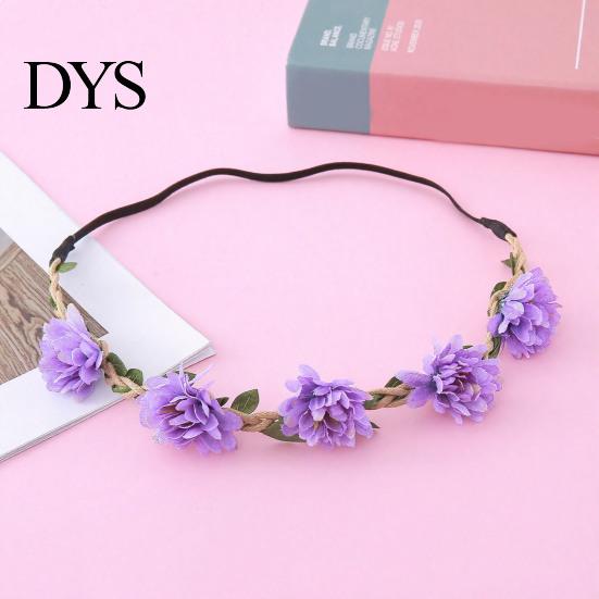 Nature Inspired Hair Accessory Flower Headband, Crown, Headpiece, Boho Floral Wreath Headband Artificial for Travel Wedding Birthday Festival