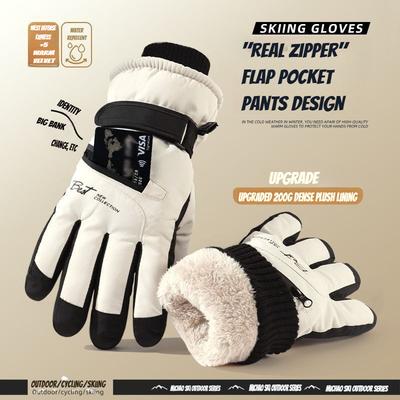 Winter Radhandschuhe Rutschfest Touch Skihandschuhe Snowboardzubehör Wasserdicht Tasche Warm Herren- und Damen Thermohandschuhe