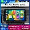 Android 14 Carplay Car Radio For Fiat Fiorino Qubo For Citroen Nemo For Peugeot Bipper 2008-2017 Multimedia Video Player Stereo
