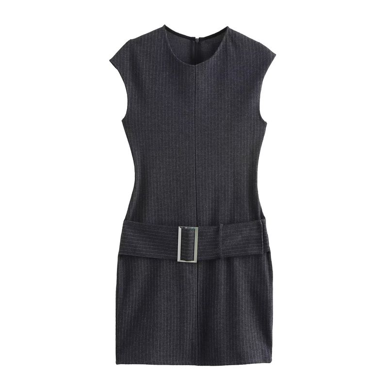 Jnleaog Autumn New Women's Clothing Fashion Style French Style with Belt Double-Sided Cloth Dress 0264870