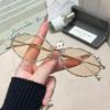 UV400 Protection Silver Oval Punk Diamond Sunglasses Women Retro Fashion for Picnics