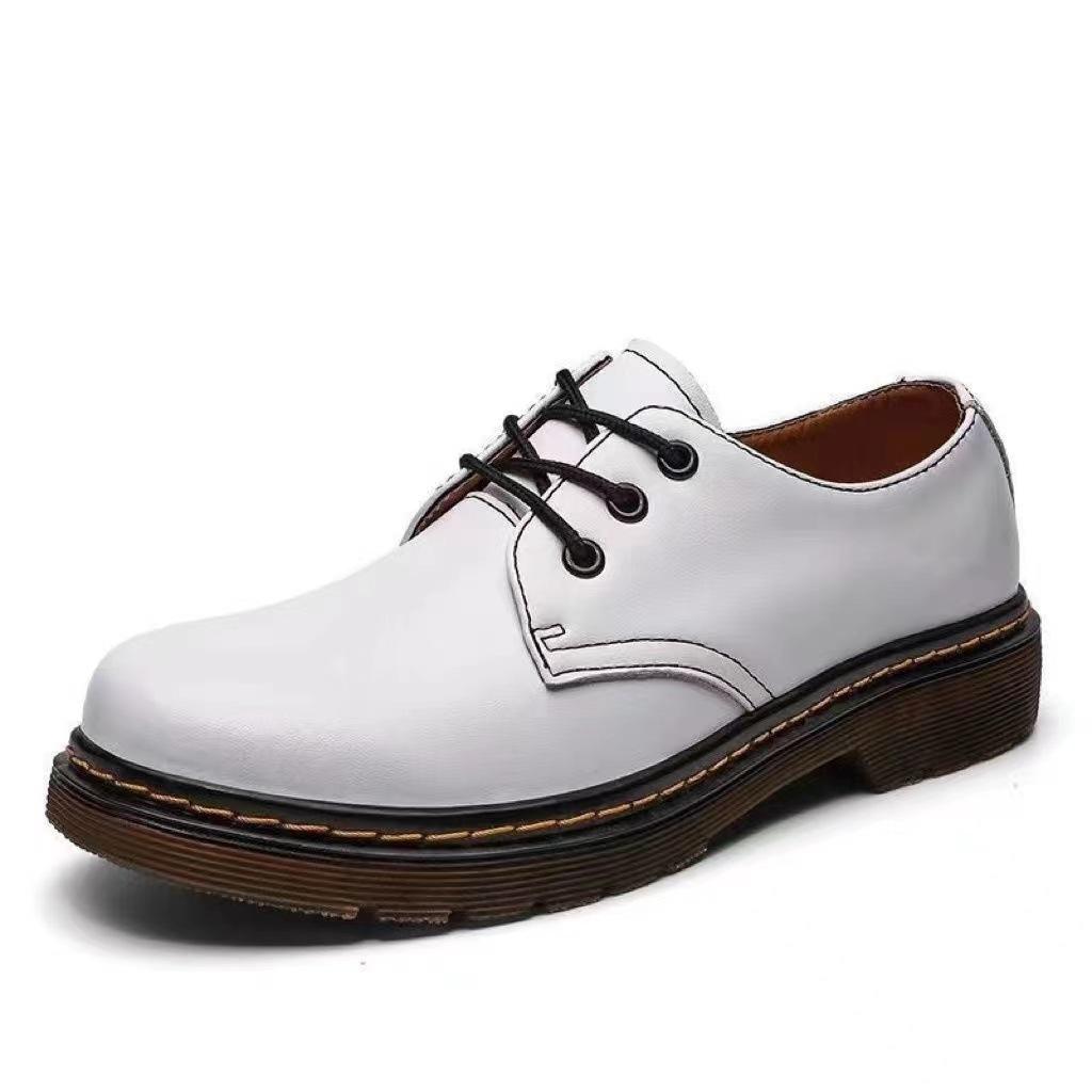 Large Size Boots Trendy 3-hole Men's Single Shoes Round Toe Casual Workwear Fashion Men and Women's Short Boots