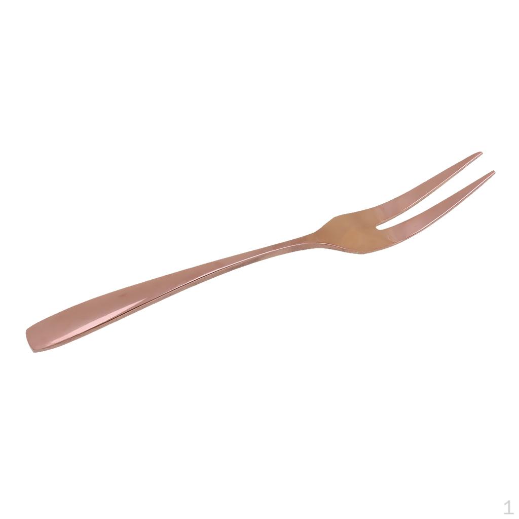 

1 piece Stainless Steel Cocktail Fork Tasting Appetizer Cake Fruit Black / Rose Gold розового золота