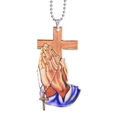 Gebetshand-Autoanhänger, Innenrückspiegel-Zubehör, christliches Hängezubehör, Geschenke von Freunden