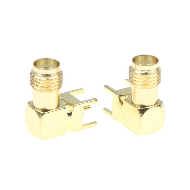 SMA KWE 90 Degree Angled SMA RF Connector Socket 4 Pin Female Interface for PCB Mounting High Frequency Use