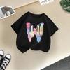 Summer fashion girls T-shirt new style children's short-sleeved fashionable girls half-sleeved versatile tops cross