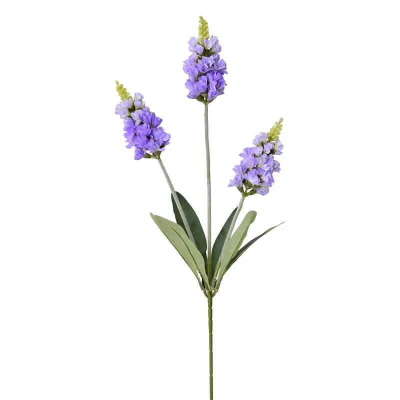 67cm Silk Lavenders Branch Simulation Flowers Garden Decor Artificial 3 Forks Lavender Purple Fake Flower Auditorium Decoration