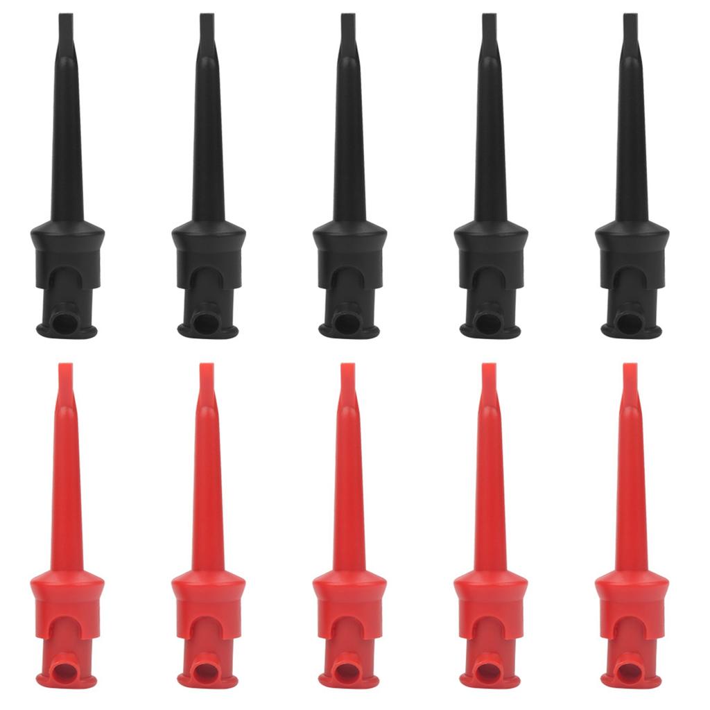 10pcs P5002 Multimeter Test Hook   Grabbers for SMt SMD IC D20 Cable Welding (Black&Red)