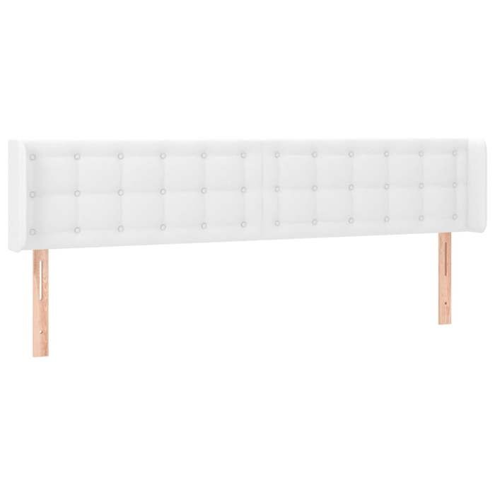 VidaXL Tête de Lit à LED Meuble de Chambre à Coucher Accessoire de Lit Double Tête de Cadre de Lit Intérieur Blanc 3123345