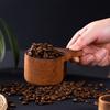 Wooden Measuring Cups And Spoons Set Coffee Bean Powder Measuring Spoon Nested Baking Tools for Accurate Cooking Rustic Kitchen Decor