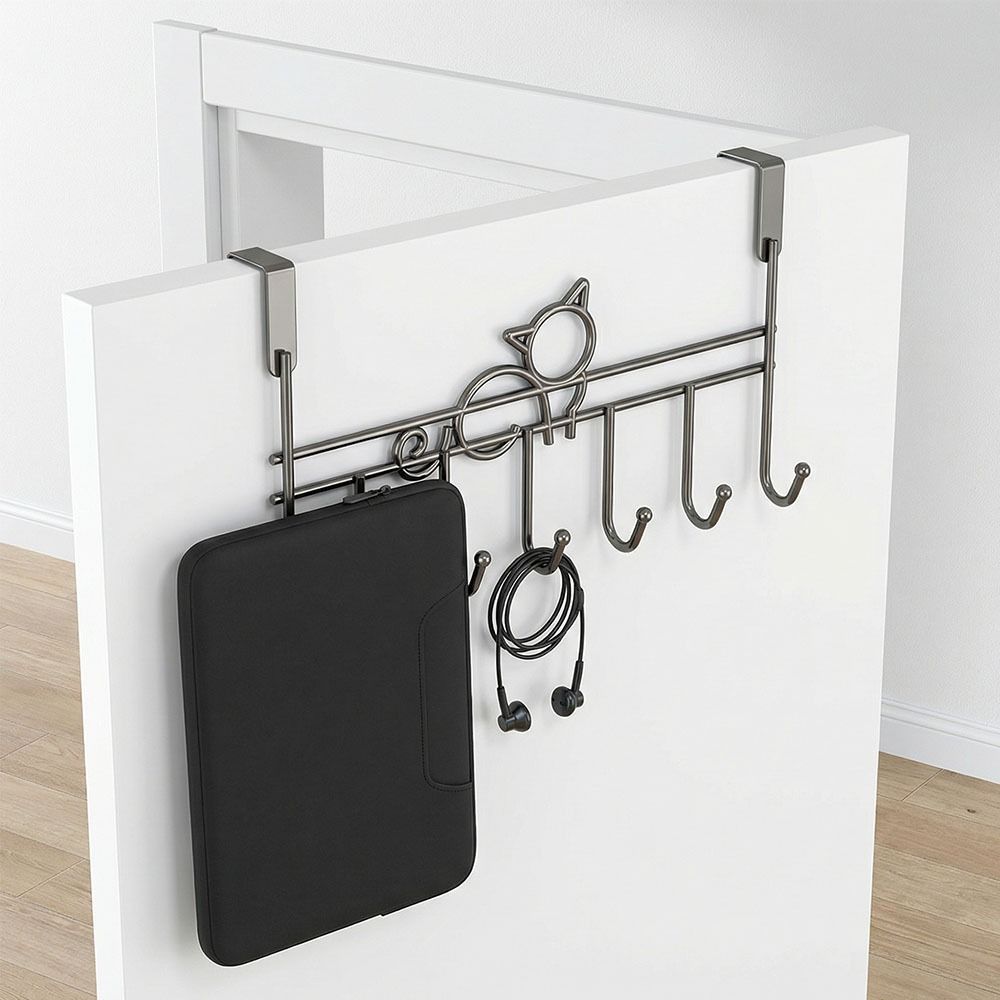 Space Saving Over Door Hooks Punch-Free Door Hanger Rack Hanging Storage Rack  Wall Hanger