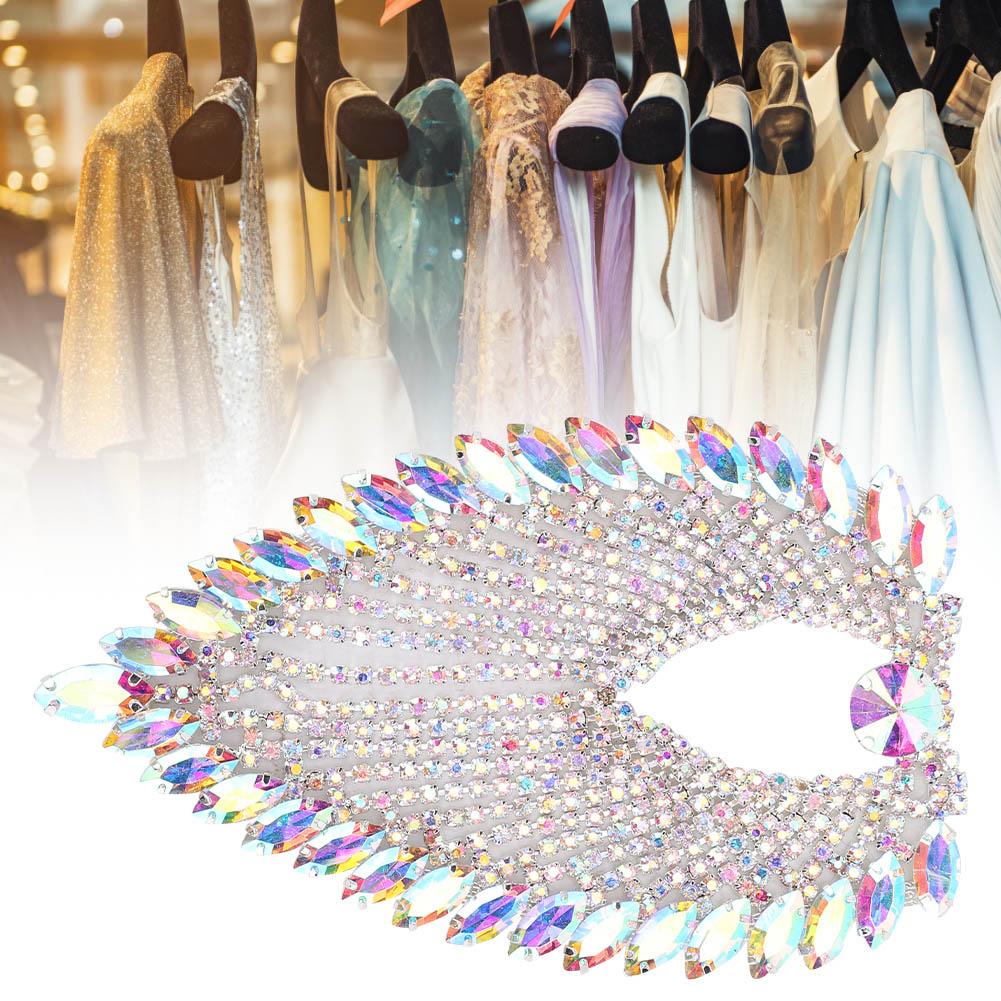 8.5 x 13cm Rhinestone Claw Chain Decorative Strass Crustal Horse Eye Applique Chain