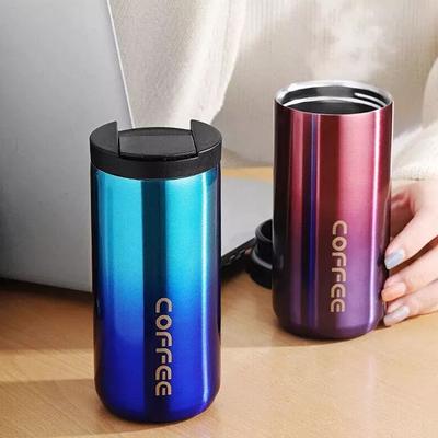 500ml Edelstahl Kaffee Thermosflasche Thermobecher Auslaufsicher Auto Vakuumflaschen Kaffeetasse Reise Tragbare Isolierflaschen