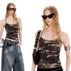 ICH MODE Women's Camouflage Slim Fit Tank Top