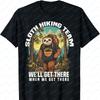 Funny Sloth Hiking Team Well Get There When We Get There TShirt Oversized T Shirt Graphic T Shirts Men Clothing Vintage Tops