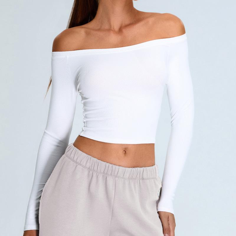 Women's Quick-Dry One-Shoulder Long-Sleeve Yoga & Fitness Top