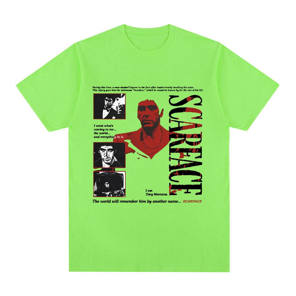 90s Classic Gangsters Movie Scarface Tshirt Tony Montana Al Pacino Oversized Tshirts Unisex Women Hip Hop Vintage Gothic T Shirts