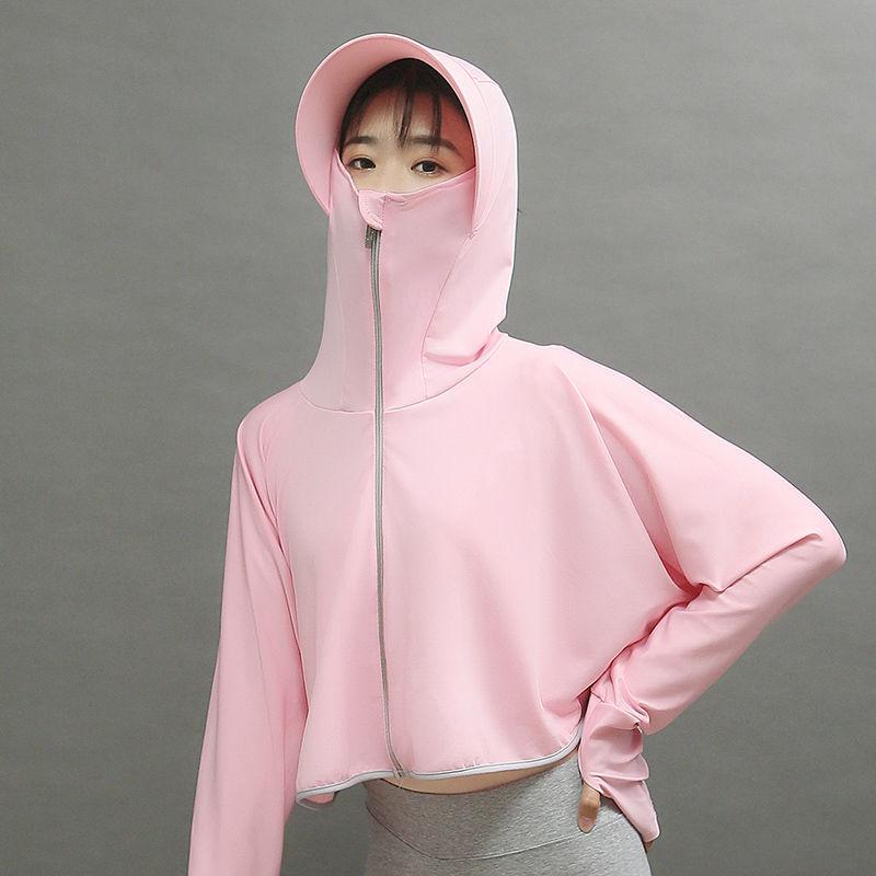Anti-sun clothes women wear new ice silk breathable summer hooded short long-sleeved sunscreen clothes light blouse jacket