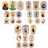3/15sheets Halloween Bottle Paper Stickers Horror Ambiance Skull Bat Halloween Bar Party Drink Bottle Decoration Supplies