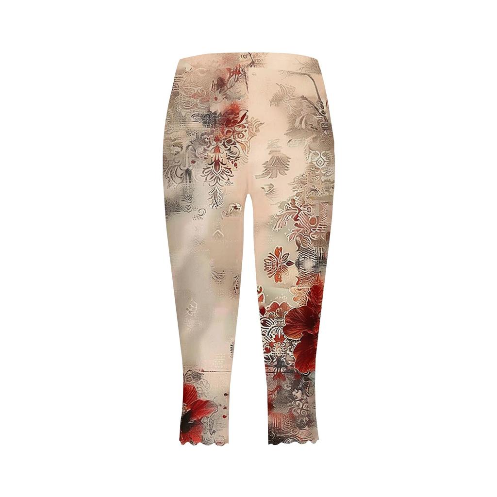 Women's Elastic Waist Pants Skinny Beach Pants
