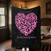1PC Breast Cancer Awareness Pink Ribbon Throw Blanket Soft Comfortable All Seasons Perfect Sofa Office Travel Home Gift Idea