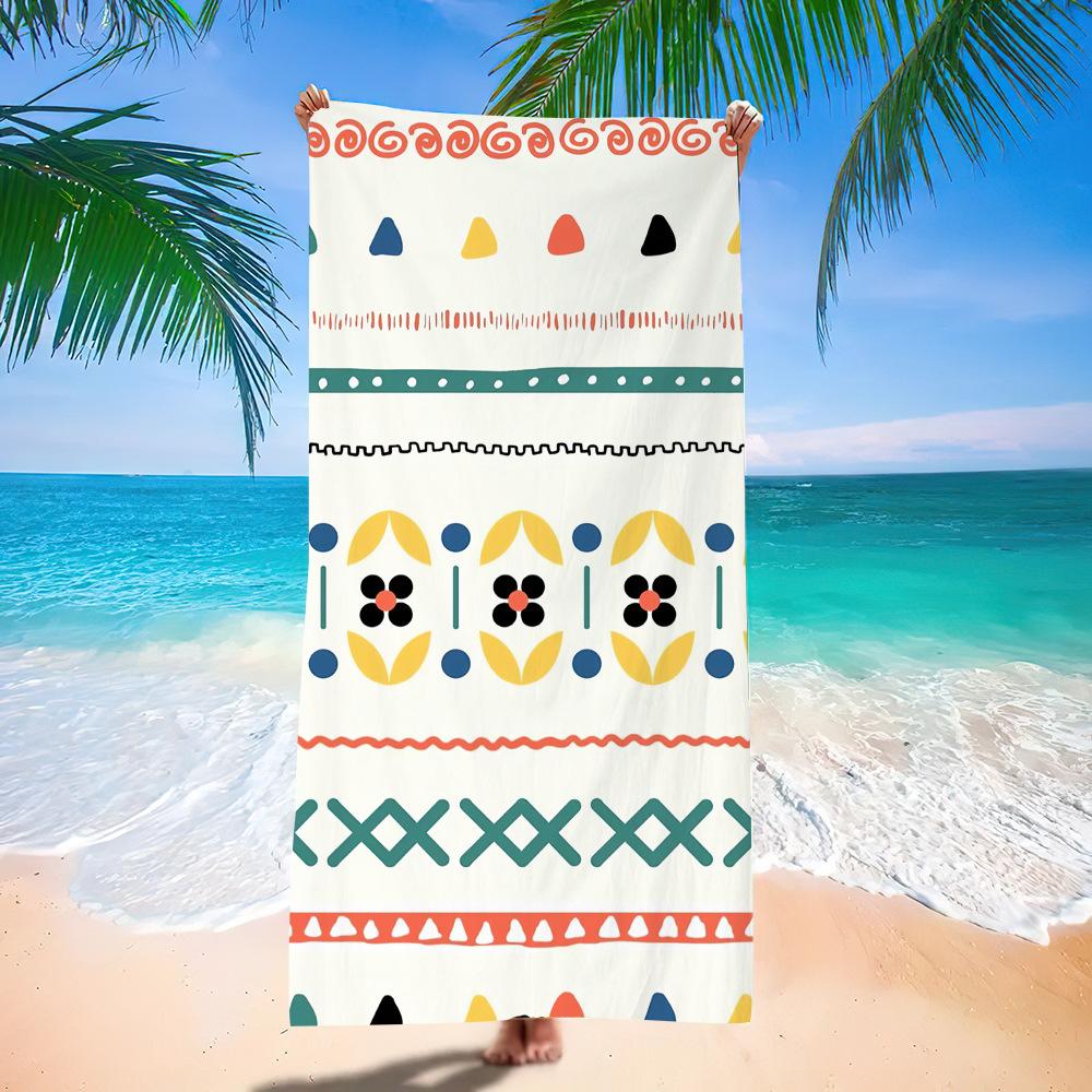 Popular Bohemian Beach Towel Digital Printing Quick-Drying Bath Towel Microfiber Beach Towel