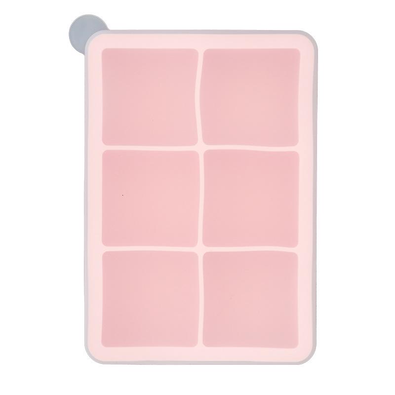 Stampo in Silicone a 6 Scomparti per Cubetti di Ghiaccio e Pappe per Bambini - Stampo di Grande Capacità per Uso Domestico