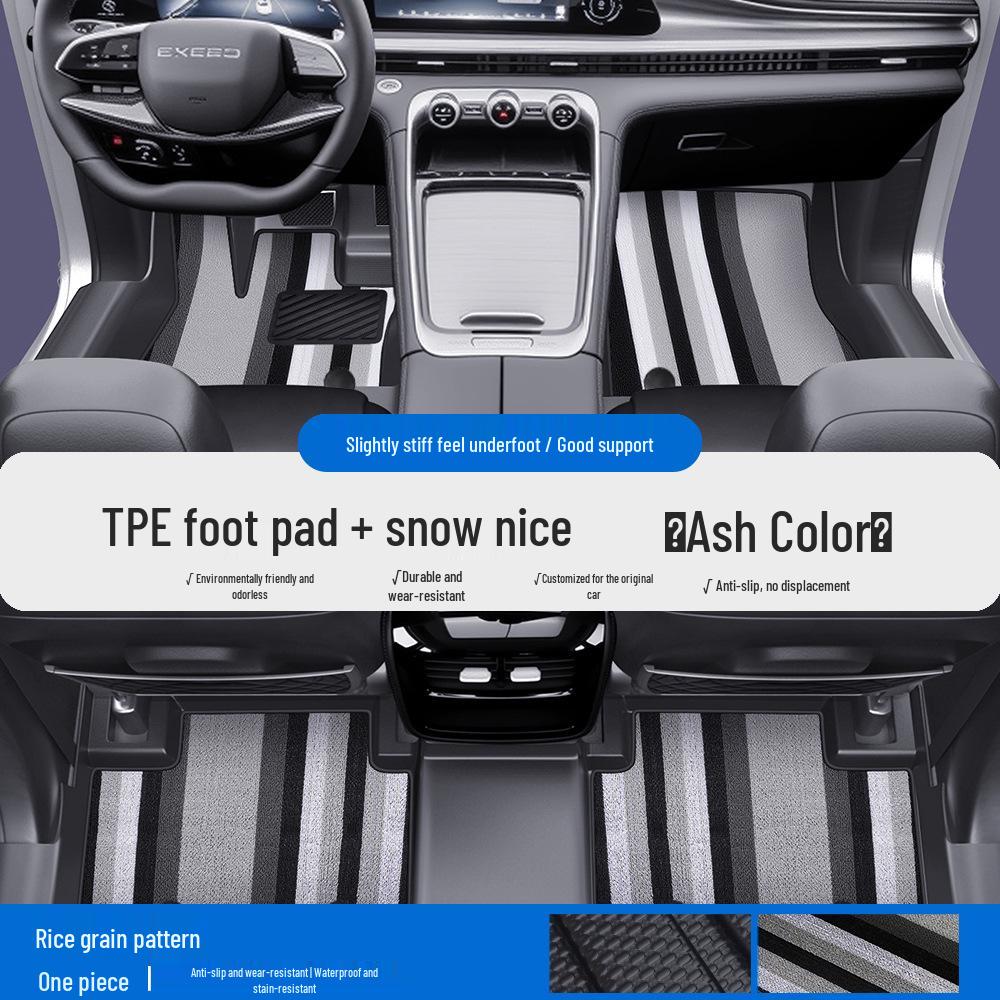 Compatible Car Floor Mats & Door Sill Guards for Xingtu Yaoguang, CDM Lingyun, Lanyue, Xingjiyuan ET, and ES TPE - Full Coverage