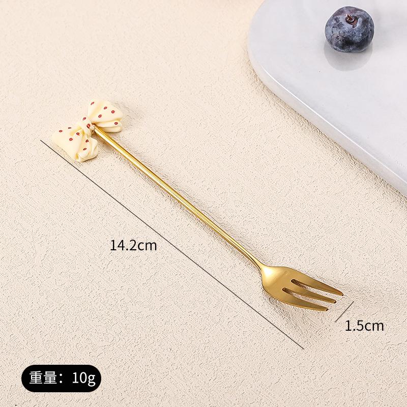Stainless Steel Spoon Fork Cutlery Set Cute Christmas Pendant Dessert Spoon Coffee Stirrer Spoon Hand Accessory Cuchara Pequeña