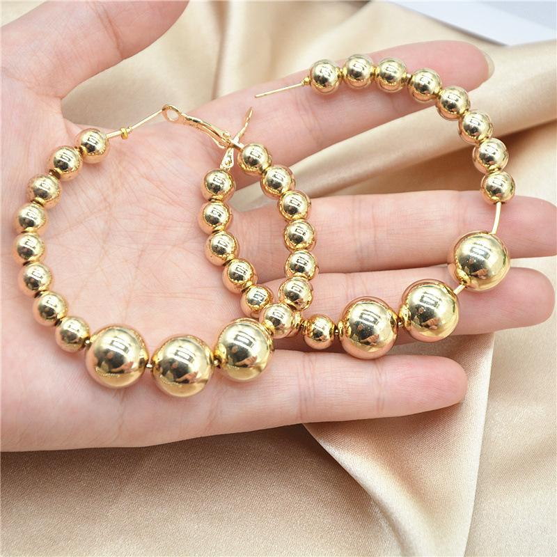 Fashion Explosion Simple C-shaped Electroplated Gold Earrings Imitation Pearl Earrings New Earrings