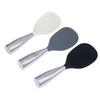 1Pc Silicone Spoon Non-Stick Cooking Spoon Stainless Steel Handle Anti-Scalding Pot Rice Spoon Durable Kitchen Gadgets