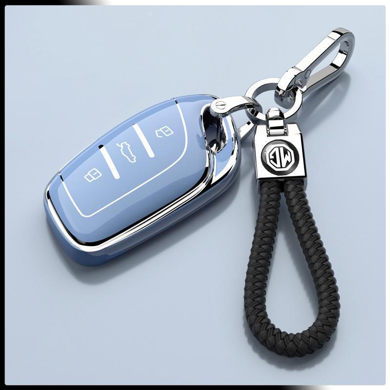 MG 5 Key Case 180 Youth Fashion Luxury Edition 1.5T: Trendy Full-Coverage Protective Shell with Buckle Chain.