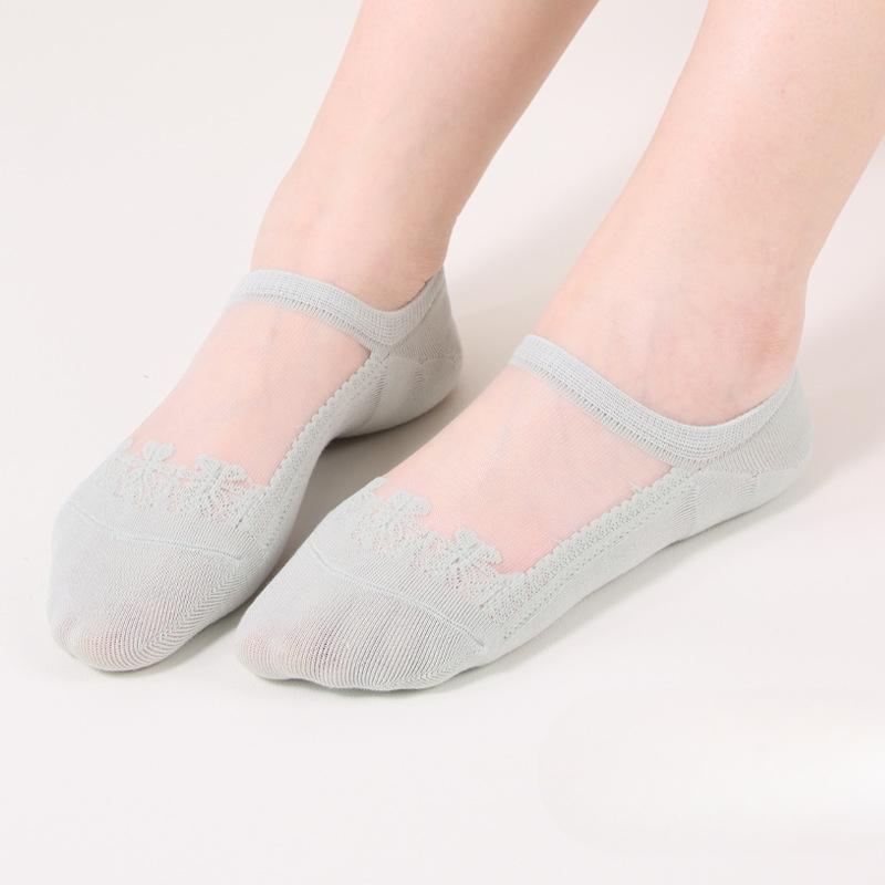 

Женские тонкие весенне-летние новые повседневные носки-лодочки из стекла и хрустального шелка 1 pair