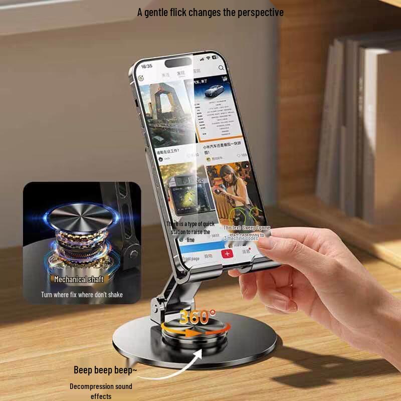 Rotatable Foldable Alloy Mobile Phone & Tablet Stand